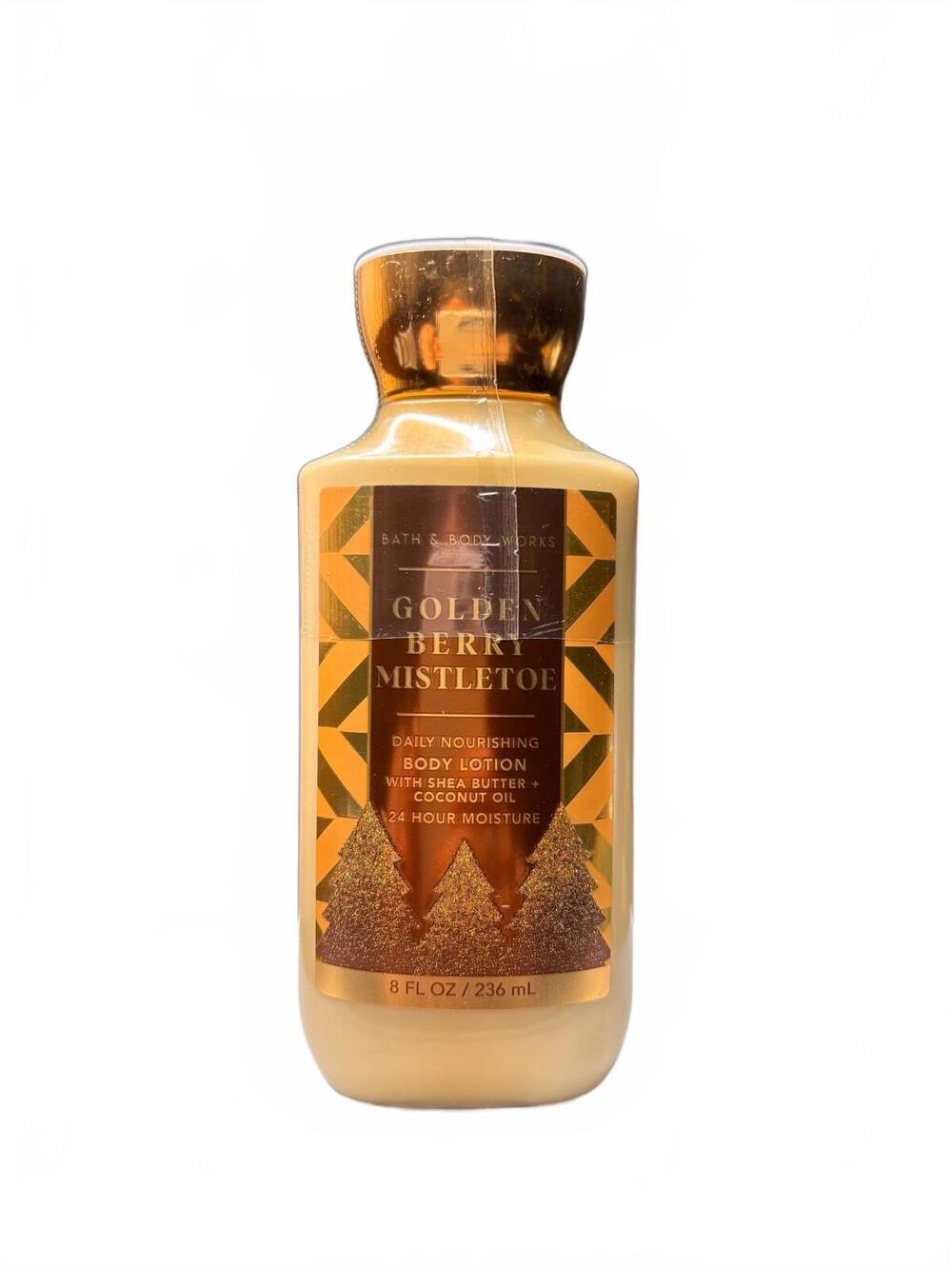 Bath & Body Works Golden Berry Mistletoe 8oz Body Lotion Winter Moisturizer NEW